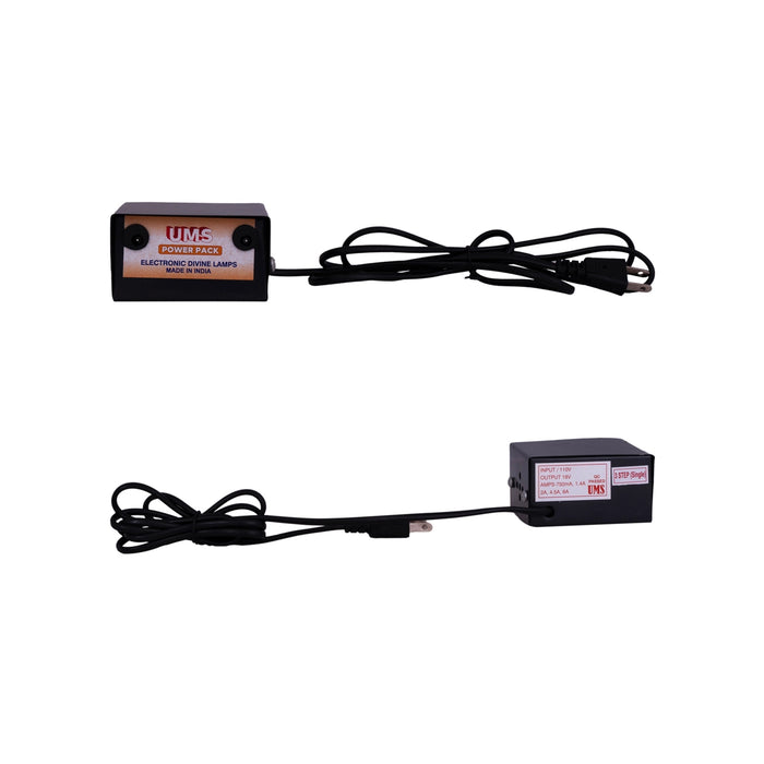 Electric Lamp - 9 x 5 Inches | Electric Lamp/ 3 Step Lamp / Electric Vilakku for Home & Pooja Decor