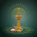 Kerala Vilakku - 8.5 x 3.5 Inches | Brass Lamp/ Kerala Kuthu Vilakku for Pooja/ 440 Gms Approx - Kerala Vilakku