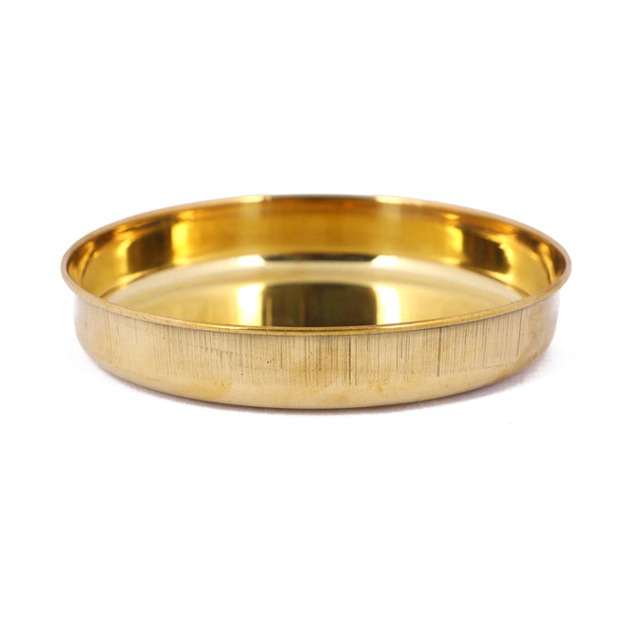 Brass Plate - 1 x 4 Inches | Thali Plate/ Pooja Plate for Home/ 45 Gms Approx