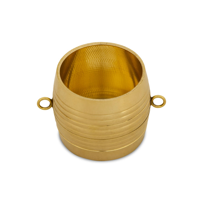 Brass Para - 2.5 x 2.25 Inches | Idangazhi/ Kerala Nirapara/ Changazhi/ Measuring Cup for Pooja - Para