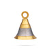Brass Bell - 2.5 x 2 Inches | Gold & Silver Polish Kavadi Bell/ Pooja Hanging Bell for Mandir - Pooja Bells