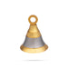 Brass Bell - 2.5 x 2 Inches | Gold & Silver Polish Kavadi Bell/ Pooja Hanging Bell for Mandir - Pooja Bells