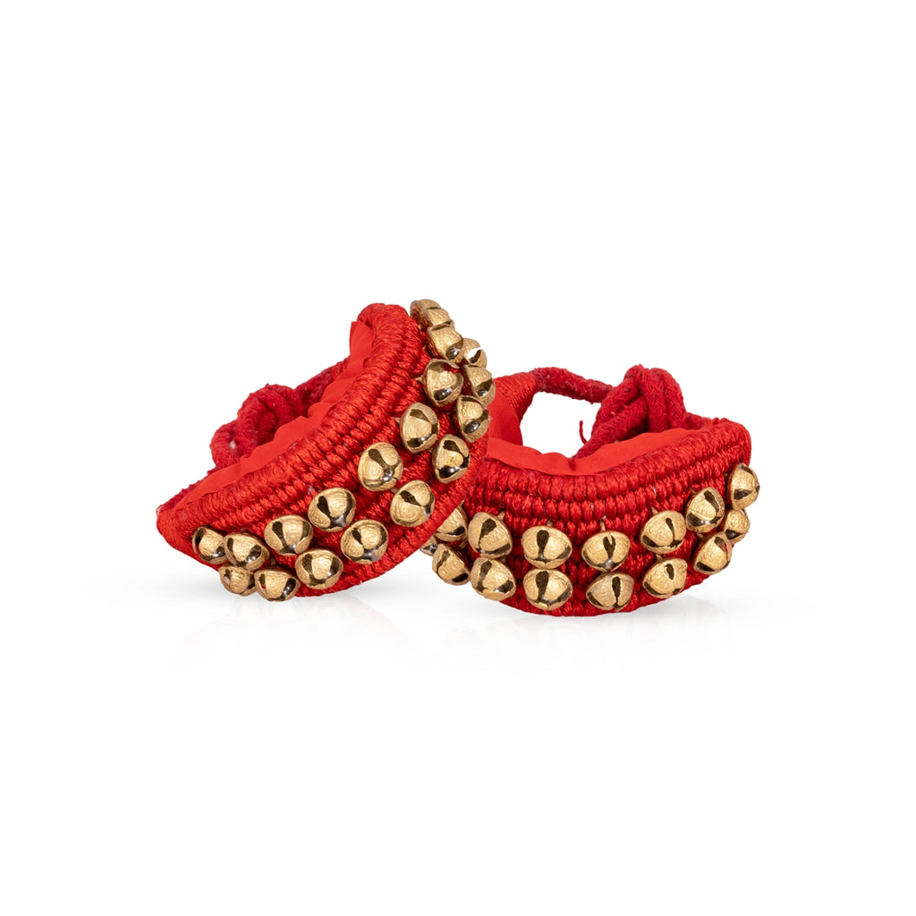 Brass Ghungroo - 9 x 2 Inches | Dance Salangai/ 2 Line Anklet for Bharatanatyam