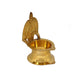 Kamakshi Deepam - 4 X 2.5 Inches | Brass Lamp/ Gold Polish Kamatchi Vilakku For Aarti And Pooja - Deity Lamps