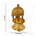 Kamakshi Deepam - 4 X 2.5 Inches | Brass Lamp/ Gold Polish Kamatchi Vilakku For Aarti And Pooja - Deity Lamps
