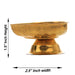 One Mukh Deep With Base - 1.5 x 2.5 Inches | Brass Lamp/ Brass Vilakku/ Brass Diya for Pooja/ 25 Gms Approx - Karthik Deep