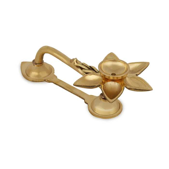 Kamal Pancha Arathi - 2.5 x 8 Inches | Brass Aarti/ Kapoor Dhani/ Camphor Burner For Temple & Ritual Use
