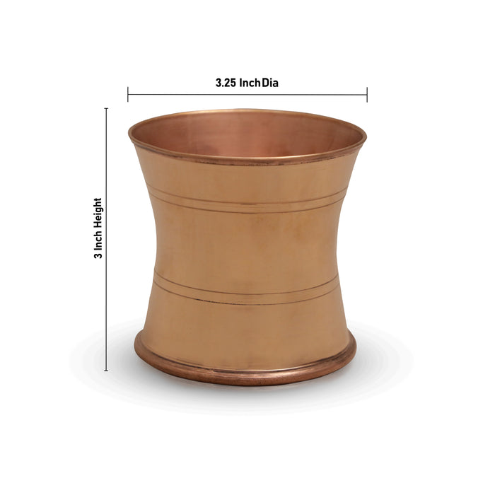 Pancha Patra  - 3.25 Inches | Copper Panch Patra/ Panchapalli/ Panchamurt for Pooja - Panchapatra & Uddarani