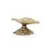 Leaf Deepak - 1.5 x 3 Inches | Antique Brass Lamp/ Diya/ Vilakku for Pooja/ 150 Gms Approx - Decorative Lamp