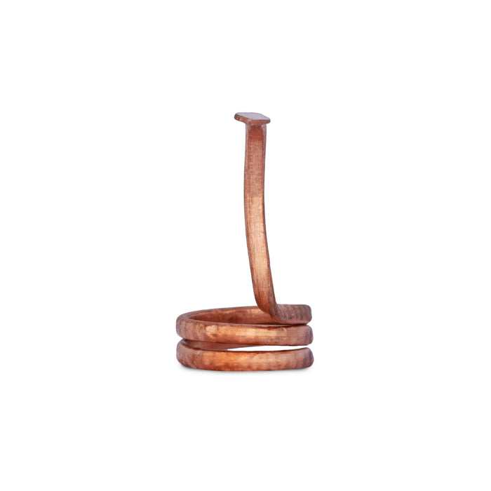 Copper Snake pair - 2.5 Inches | Copper Nag Nagini Set / Snake Statue For Pooja