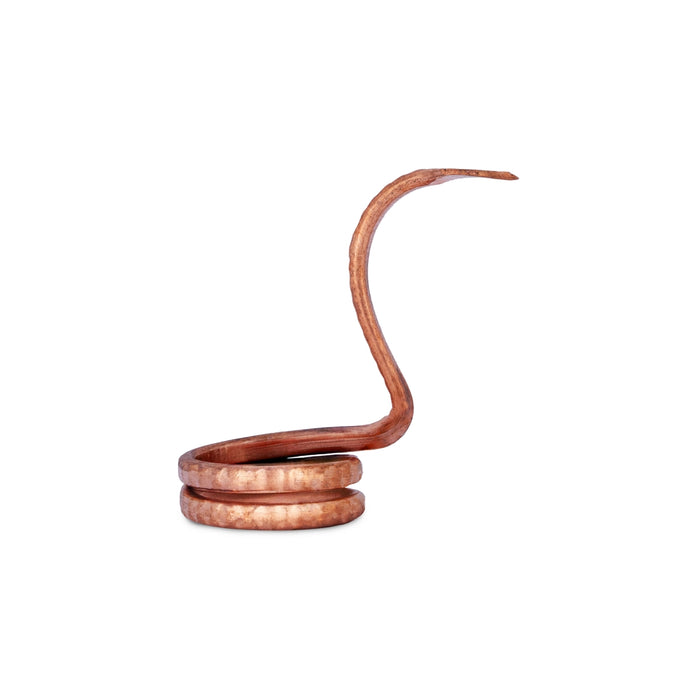 Copper Snake pair - 2.5 Inches | Copper Nag Nagini Set / Snake Statue For Pooja
