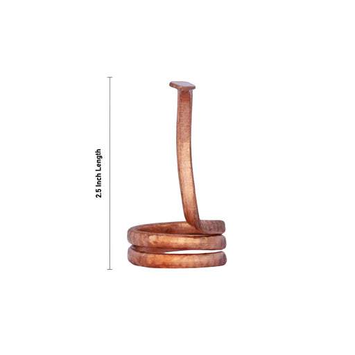 Copper Snake pair - 2.5 Inches | Copper Nag Nagini Set / Snake Statue For Pooja - Deity Accessories
