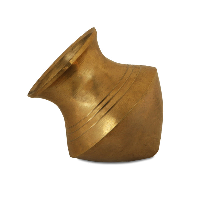 Abhishek Lota - 1.5 x 2 Inches | Shivling Lota/ Jaladhari Loti/ Brass Lota for Pooja - Abhishek Plate