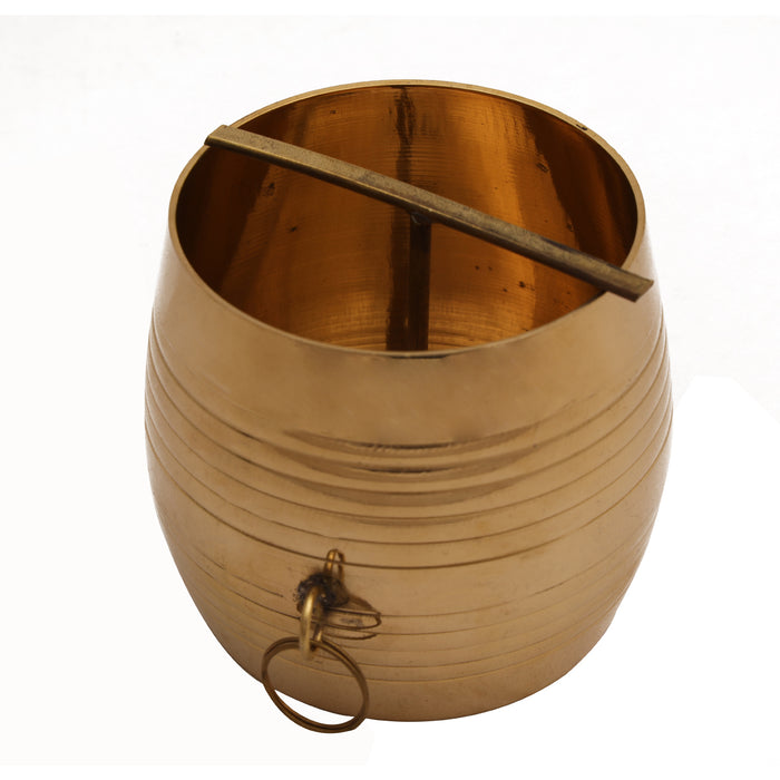 Brass Para - 3 x 4 Inches | Brass Padi/ Kerala Nirapara for Home - Para