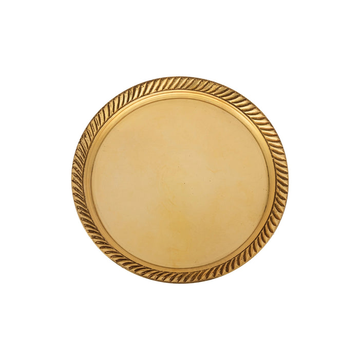 Pin Tray With Base - 1.5 x 4 Inches | Brass Plate/ Pooja thali/ Asan For Deity