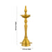 Kerala Vilakku - 16.5 X 5.75 Inches | 5 Face Brass Lamp/ Brass Deepam For Pooja And Festive Lighting Decor - Kerala Vilakku