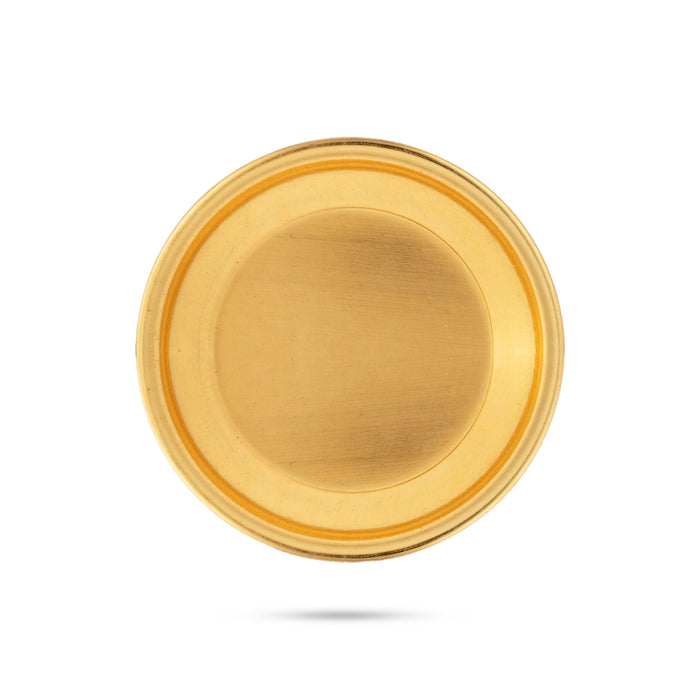 Annapurna Devi With Gold Polish Plate - 2 x 2.5 Inches | Metal Annapoorani Statue for Pooja/ 40 Gms Approx - Gold Polish Murties