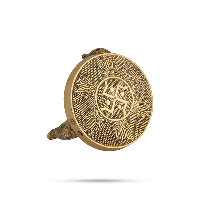 Mukkali Stool - 4.5 x 6 Inches | Brass Pooja Chowki/ Bajot/ Manai/ Patla for Home