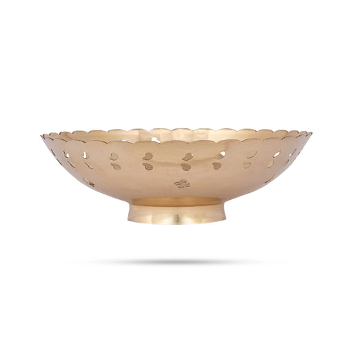 Brass Bowl With Base - 2 x 6.5 Inches | Brass Katora/ Puja Bowl/ Pooja Cup/ Pooja Bowl for Home/ 180 Gms Approx - Bowls