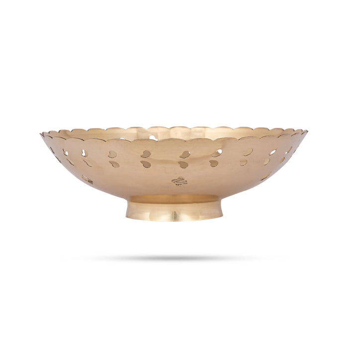 Brass Bowl With Base - 2 x 6.5 Inches | Brass Katora/ Puja Bowl/ Pooja Cup/ Pooja Bowl for Home/ 180 Gms Approx - Bowls