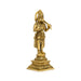 Anjaneya Statue Standing On Base - 7 x 2 Inches | Antique Brass Idol/ Ashirwad Hanuman Statue for Pooja - Brass Murties