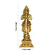 Anjaneya Statue Standing On Base - 7 x 2 Inches | Antique Brass Idol/ Hanuman Statue for Pooja - Brass Murties