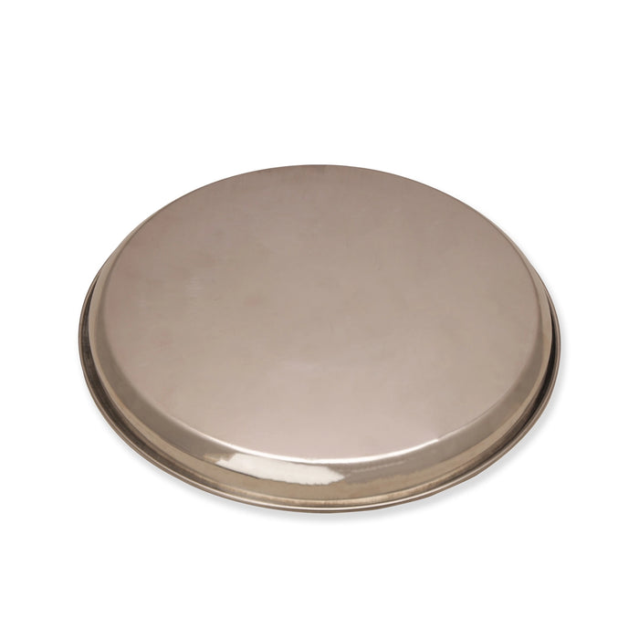 Plate - 0.75 x 9 Inches | Stainless Steel Thali Plate/ Pooja Plate for Home - Pooja Plate & Tray
