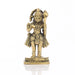 Anjaneya Statue Standing On Base - 4 X 2 Inches | Antique Brass Idol/ Hanuman Statue For Pooja And Worship - Brass Murties