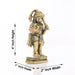 Anjaneya Statue Standing On Base - 4 X 2 Inches | Antique Brass Idol/ Hanuman Statue For Pooja And Worship - Brass Murties