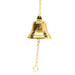 Brass Bell - 4 Inches | Brass Bell Hanging/ Pooja Hanging Bell with Chain/ Hanging Bells for Mandir - Pooja Bells
