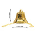 Brass Bell - 4 Inches | Brass Bell Hanging/ Pooja Hanging Bell with Chain/ Hanging Bells for Mandir - Pooja Bells