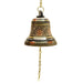 Brass Hanging Bell Enamel With Chain - 7 x 6.5 Inches | Mandir Bell/ Hanging Bell for Pooja Room/ 1.250 Kgs - Pooja Bells