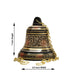 Brass Hanging Bell Enamel With Chain - 7 x 6.5 Inches | Mandir Bell/ Hanging Bell for Pooja Room/ 1.250 Kgs - Pooja Bells