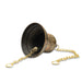 Brass Hanging Bell Enamel With Chain - 7 x 6.5 Inches | Mandir Bell/ Hanging Bell for Pooja Room/ 1.250 Kgs - Pooja Bells