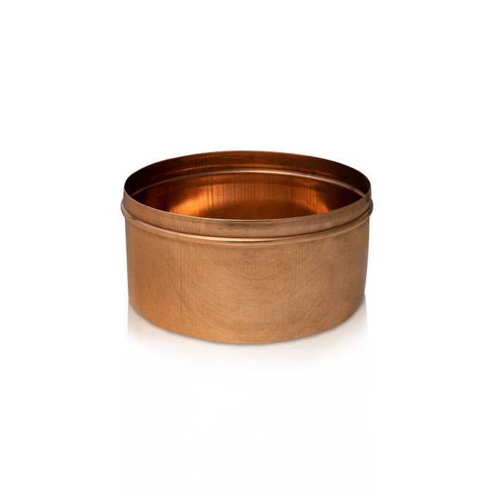 Copper Storage Box - 3.5 Inches | Copper Tiffin Box/ Copper Masala Box for Home/ 110 Gms Approx