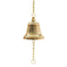 Brass Bell - Enamel - 5.5 Inches | Brass Bell Hanging/ Pooja Hanging Bell with Chain/ Hanging Bells for Mandir - Pooja Bells