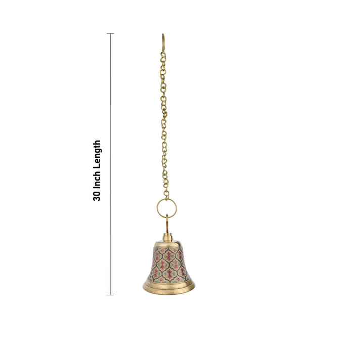 Hanging Bell With Chain – 30 Inches | Temple Bell / Pooja Bell / Brass Bell For Hanging