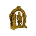 Ram Darbar Murti With Arch - 4.5 x 3.75 Inches | Antique Brass Idol/ Ram Darbar Idol for Worship - Brass Murties
