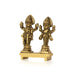 Vishnu Lakshmi Standing On Chowki Murti - 2.5 x 2.5 Inches | Antique Brass Idol/ Vishnu Lakshmi Statue For Pooja - Brass Murties