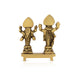Vishnu Lakshmi Standing On Chowki Murti - 2.5 x 2.5 Inches | Antique Brass Idol/ Vishnu Lakshmi Statue For Pooja - Brass Murties