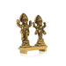 Vishnu Lakshmi Standing On Chowki Murti - 2.5 x 2.5 Inches | Antique Brass Idol/ Vishnu Lakshmi Statue For Pooja - Brass Murties