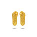 Vishnu Charan Paduka - 2.5 Inches | Gold Polish Vishnu Padham With Plate/ Vishnu Paduka for Pooja/ 20 Gms Approx - Pooja Box & Paduka