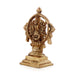 Chakrathazhwar Idol - 5 x 3.5 Inches | Antique Brass Idol/ Chakrathalwar Statue for Pooja/ 480 Gms Approx - Brass Murties