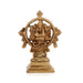 Chakrathazhwar Idol - 5 x 3.5 Inches | Antique Brass Idol/ Chakrathalwar Statue for Pooja/ 480 Gms Approx - Brass Murties