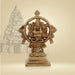 Chakrathazhwar Idol - 5 x 3.5 Inches | Antique Brass Idol/ Chakrathalwar Statue for Pooja/ 480 Gms Approx - Brass Murties