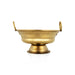 Flower Pot With Base - 2.5 x 8.5 Inches | Brass Uruli / Urli With Handle for Home & Pooja Decor - Uruli & Flower Pot
