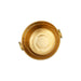 Flower Pot With Base - 2.5 x 8.5 Inches | Brass Uruli / Urli With Handle for Home & Pooja Decor - Uruli & Flower Pot