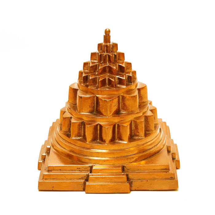 Maha Meru - 4 x 4 Inches | Meru Shree Yantra/ Panchaloha Sri Chakra for Pooja/ 1.280 Kgs Approx