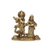 Radha Krishna Murti with Peacock - 4 x 4.5 Inches | Antique Brass Idol/ Radha Krishna Idol for Pooja/ 610 Gms - Brass Murties