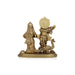 Radha Krishna Murti with Peacock - 4 x 4.5 Inches | Antique Brass Idol/ Radha Krishna Idol for Pooja/ 610 Gms - Brass Murties